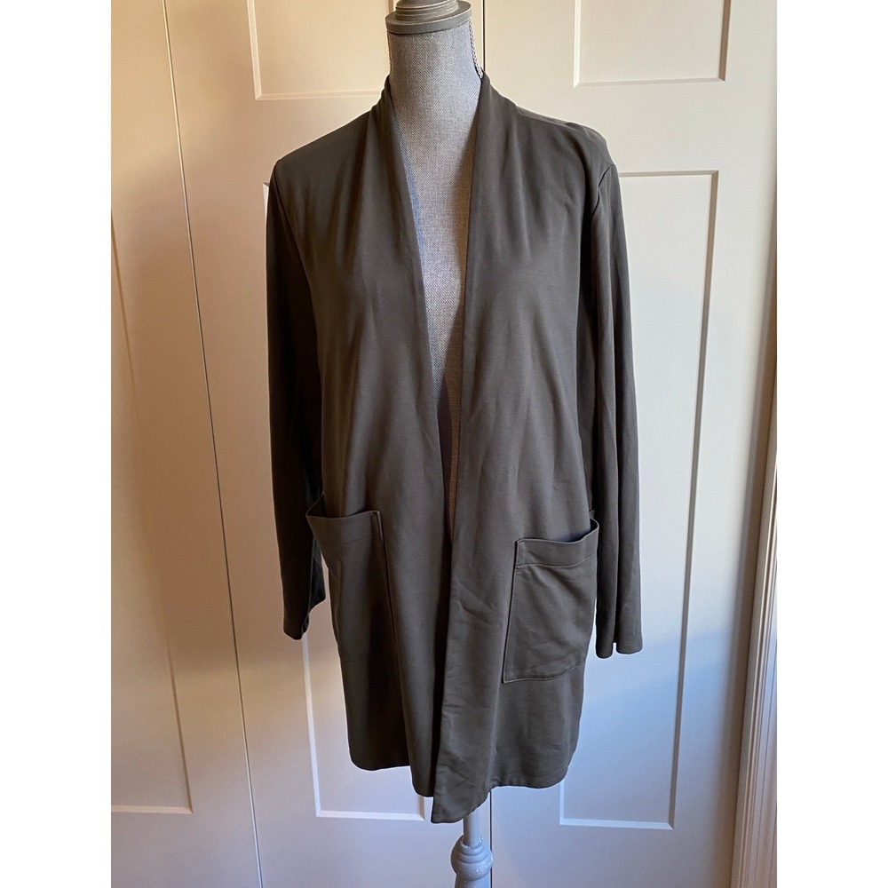 Eileen Fisher Cardigan Tencel Lyocell Sweater Lagenlook Layering Large s2